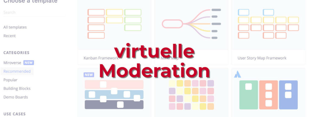 virtuelle Moderation mit dem Tool Miro