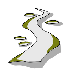 Das Bild zeigt einen stilisierten, geschwungenen Weg. Der Weg ist hell und führt in sanften Kurven nach vorne. Der Weg steht für Entwicklung, Orientierung und bewusstes Gehen Schritt für Schritt. Das Bild zeigt, dass man den eigenen Weg selbst wählt und Verantwortung übernimmt. Es passt zur NLP Ausbildung Selbstführung im Fokus, weil diese Ausbildung dabei hilft, sich selbst besser zu führen, klare Entscheidungen zu treffen und den eigenen Weg bewusst zu gestalten.