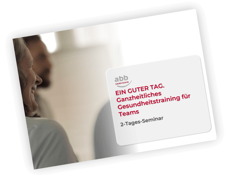 Das Bild zeigt die Titelfolie der PDF Gesundheitstraining für Teams